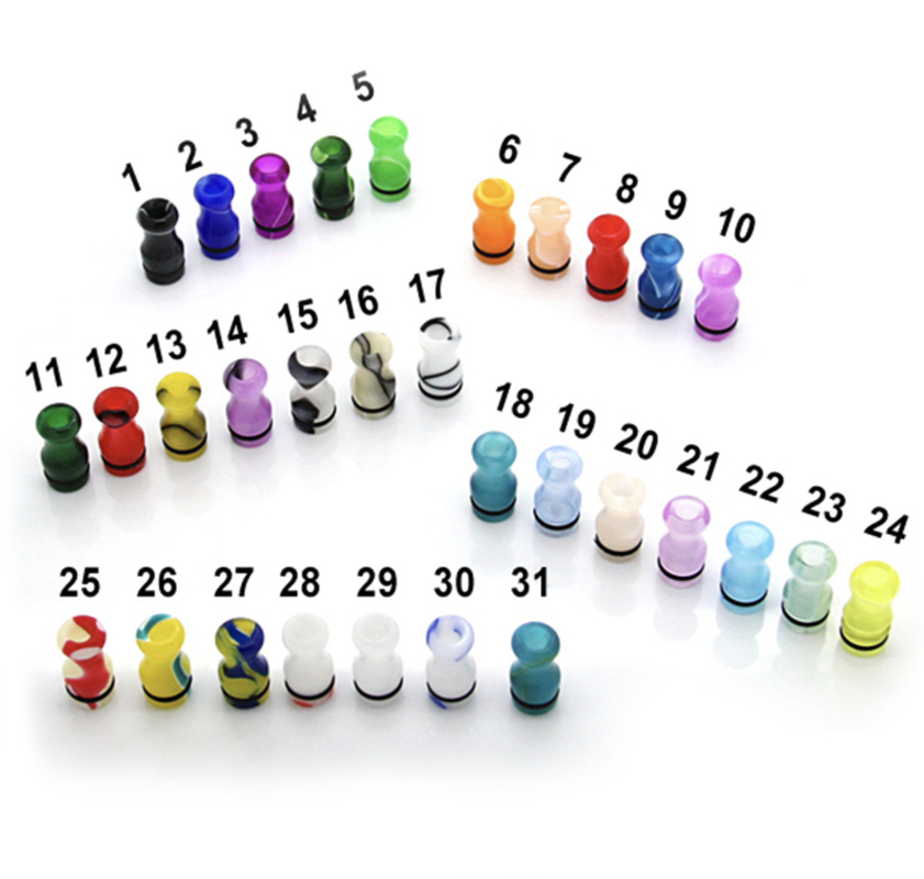 Lelote Colorful Vape Drip Tips  / Acrylic 510 Drip Tip 1pcs/Boxes