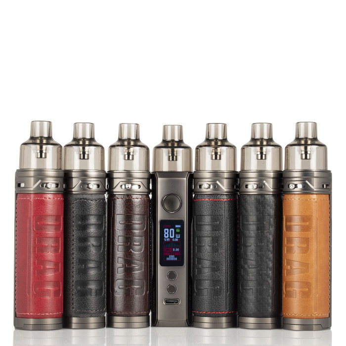 Voopoo Drag X 18650 Mod E Cigarette Starter Kits 4.5ml Vinci Coil Single 18650 Battery 80w