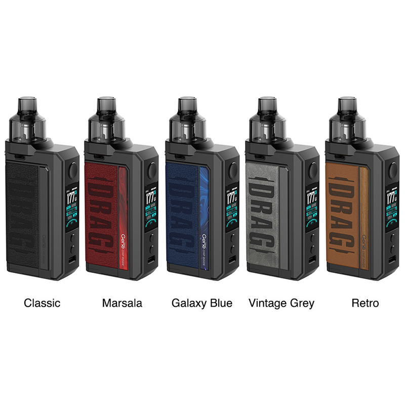 Dual 18650 Pod Mod 177w Box Mod Kits Pnp Coils Voopoo Drag Max Vape