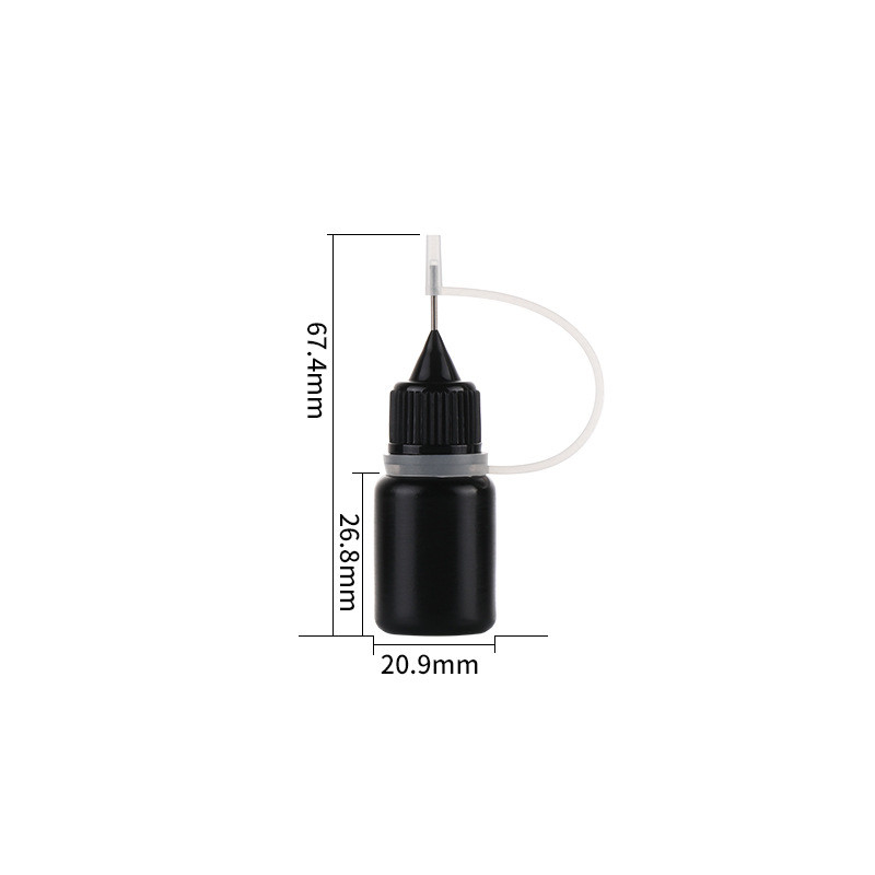Black PE Needle Cap Tip Empty Ejuice Vape Juice Bottle Light Resistant Silicone Ring