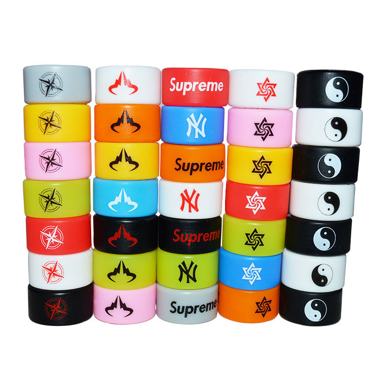 Colorful Rubber Vape Silicone Ring Band Superman Flash Captain