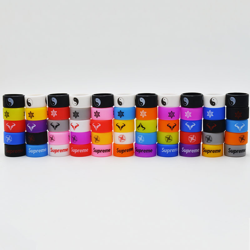 Colorful Rubber Vape Silicone Ring Band Superman Flash Captain