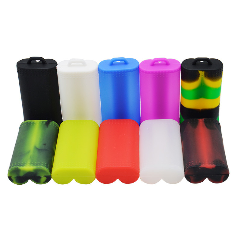 Two Battery Cover Protective E Liquid Vape Pod Case Colorful Silicone 18650 Battery