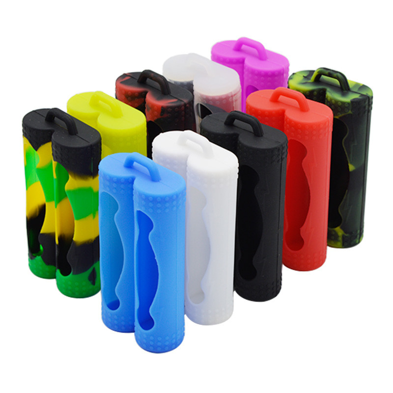 Two Battery Cover Protective E Liquid Vape Pod Case Colorful Silicone 18650 Battery