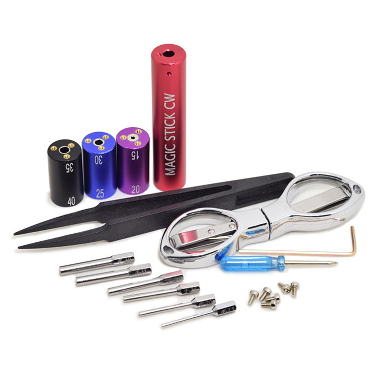 Electronic Cigarette Accessories Coil Vape Winder Tool Kit DIY Vaping Sub Ohm Tools Tweezers 6 - In - 1