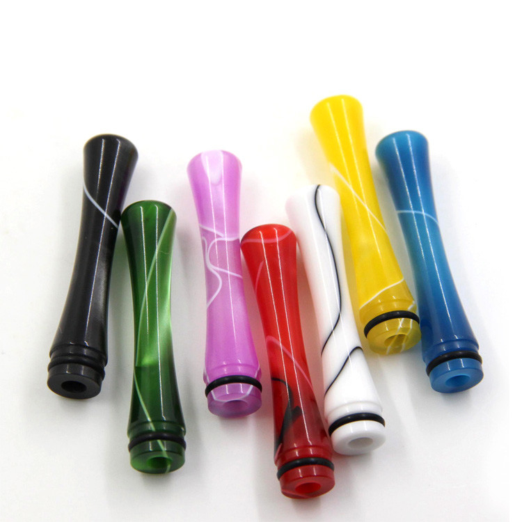 510 Long Acrylic Drip Tips Colorful E Cigarette Atomizer Vape Mouthpiece