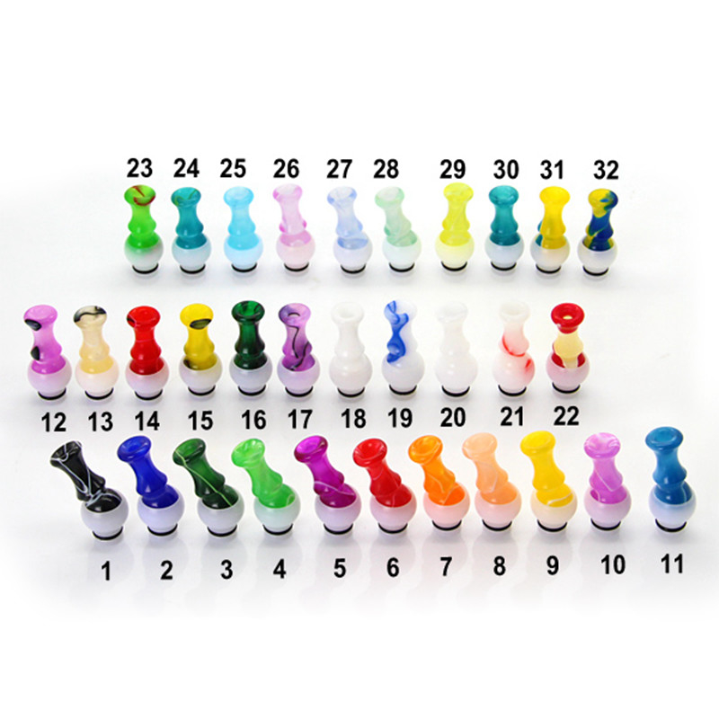 510 Long Acrylic Drip Tips Colorful E Cigarette Atomizer Vape Mouthpiece