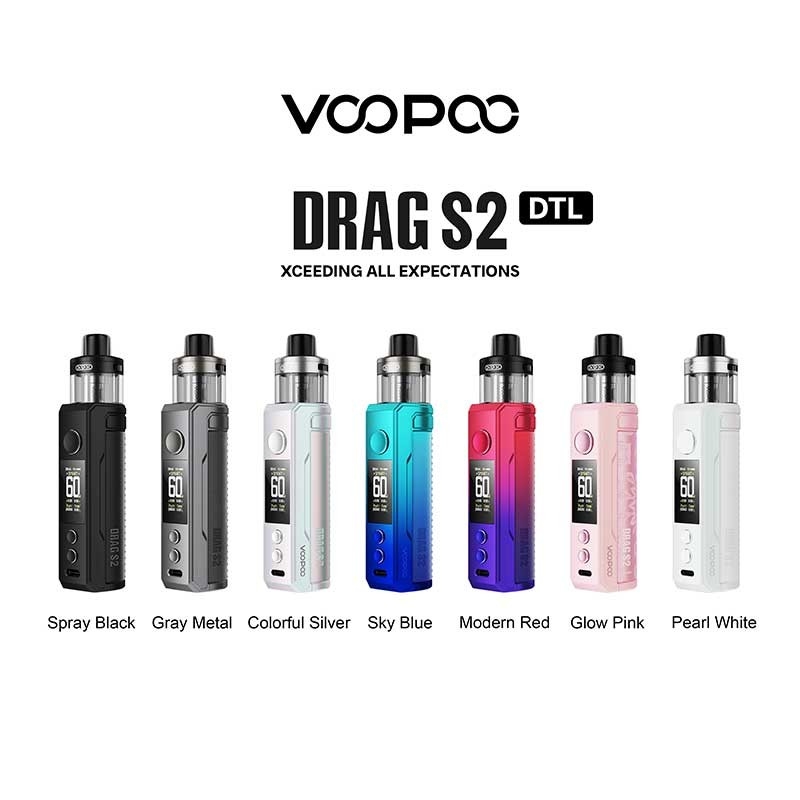 Voopoo drag s2  Pod Mod kit 60w with PnP X Cartridge DTL / MTL 2500mAh 5ml