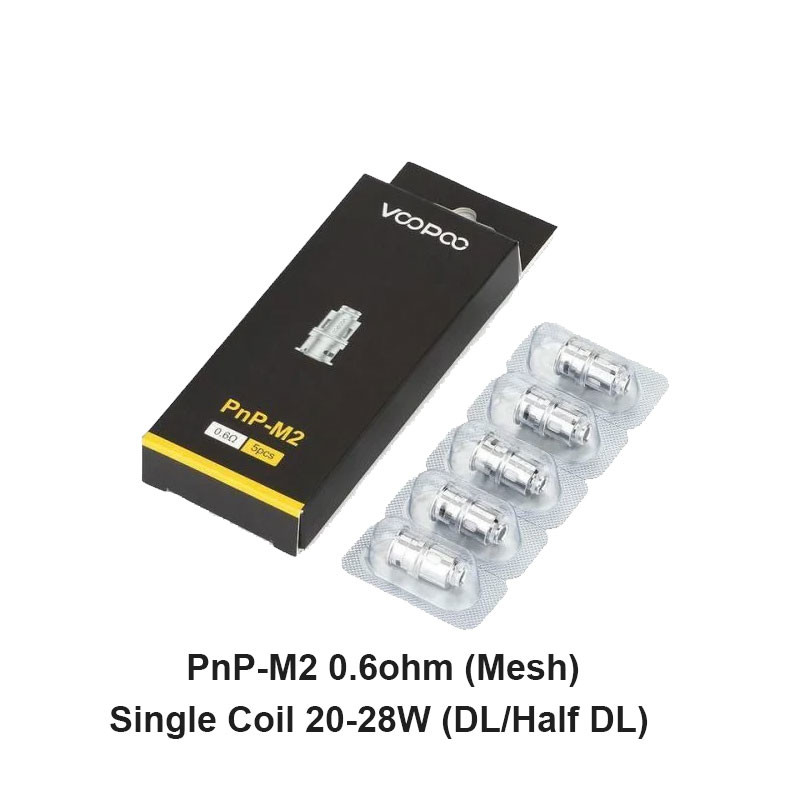 Voopoo PnP Replacement Coils 5pcs/pack for Drag Baby/Mini/2/S/X,VINCI Series Kit,Argus Pro,PnP 20/22,V.SUIT