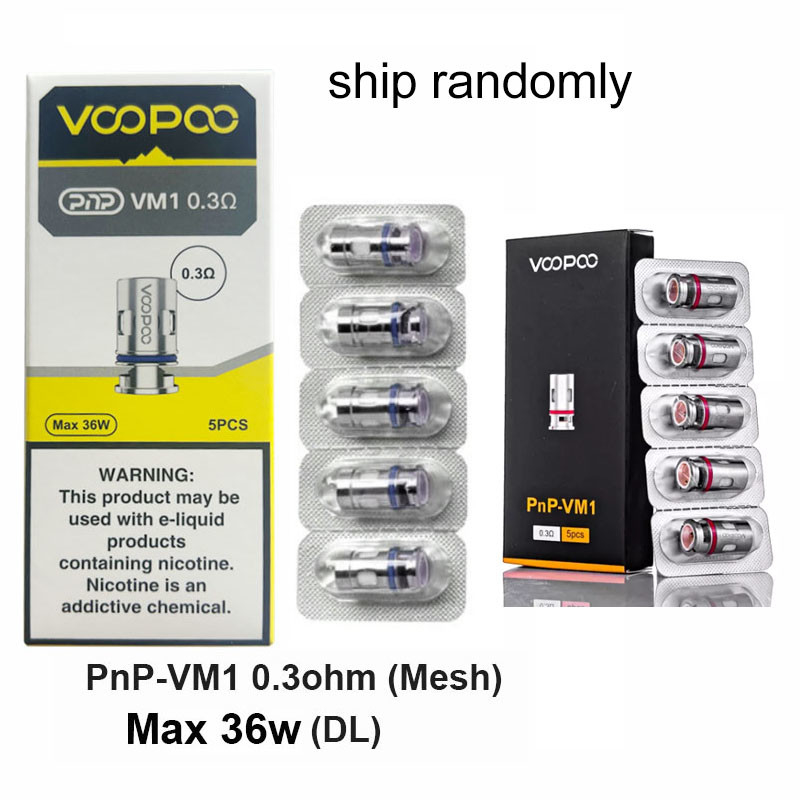 Voopoo PnP Replacement Coils 5pcs/pack for Drag Baby/Mini/2/S/X,VINCI Series Kit,Argus Pro,PnP 20/22,V.SUIT